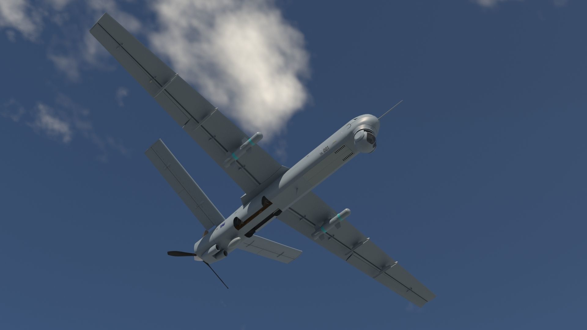 IHA - UAV ANKA-B-  TAI TUSAS 3D model_6