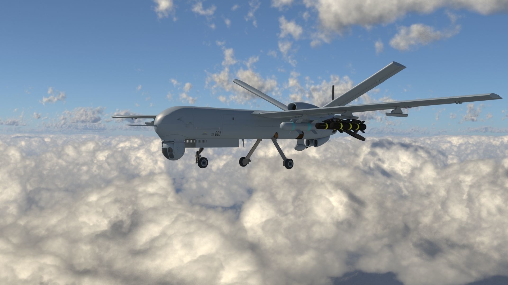 IHA - UAV ANKA-B-  TAI TUSAS 3D model_16