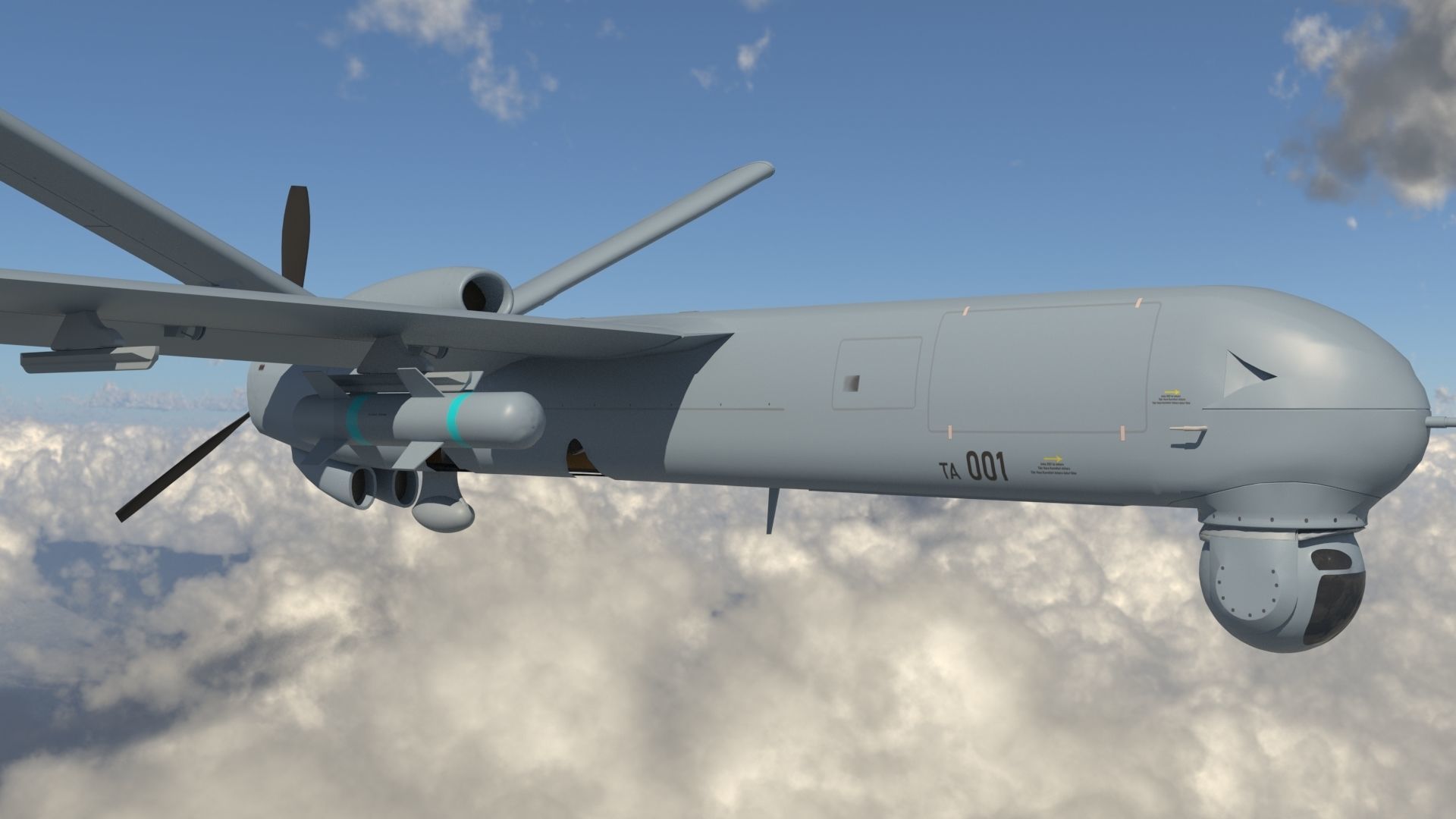 IHA - UAV ANKA-B-  TAI TUSAS 3D model_5