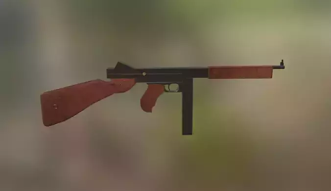 Thomson Model gun with wooden handle