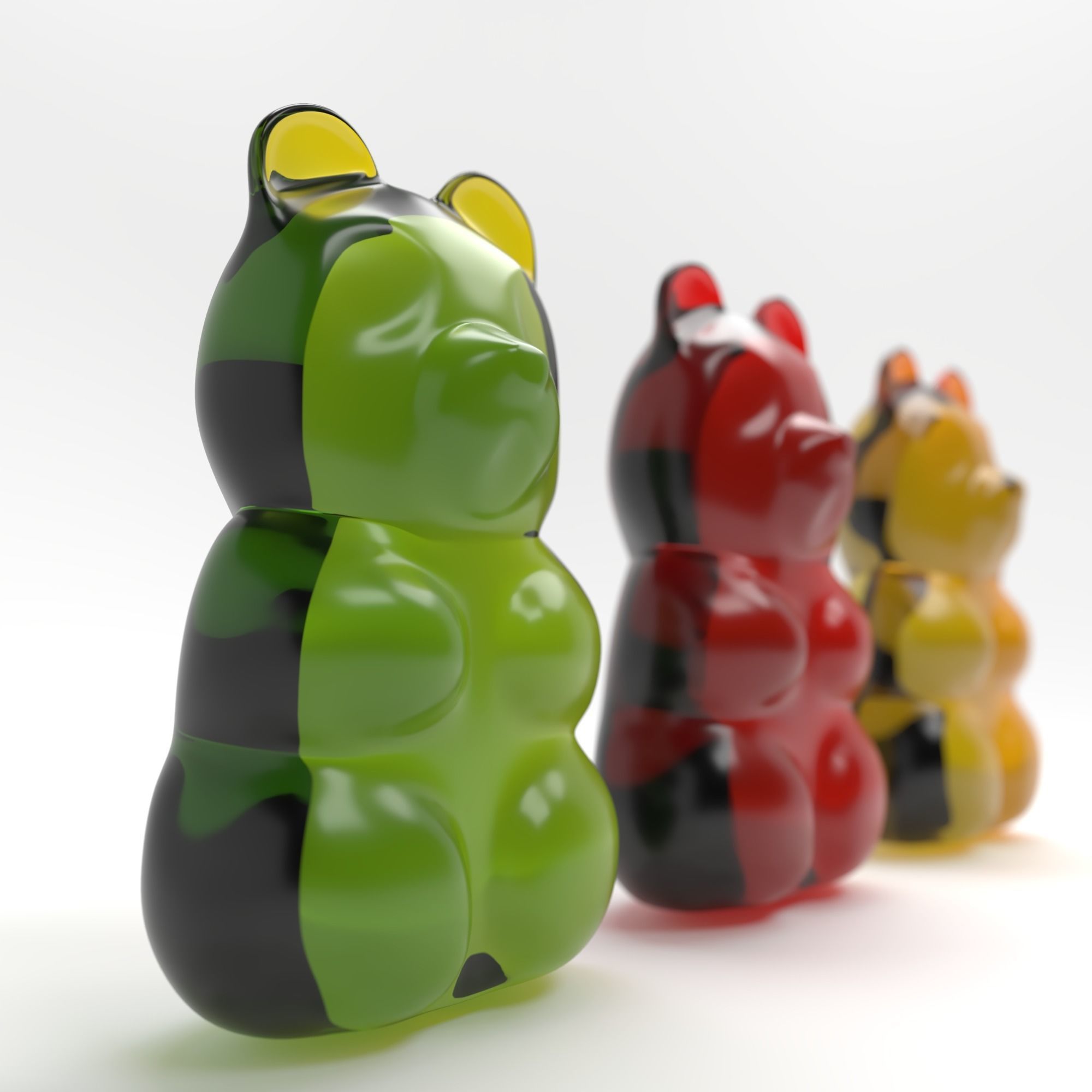 GUMMY BEAR Low-poly 3D model_2