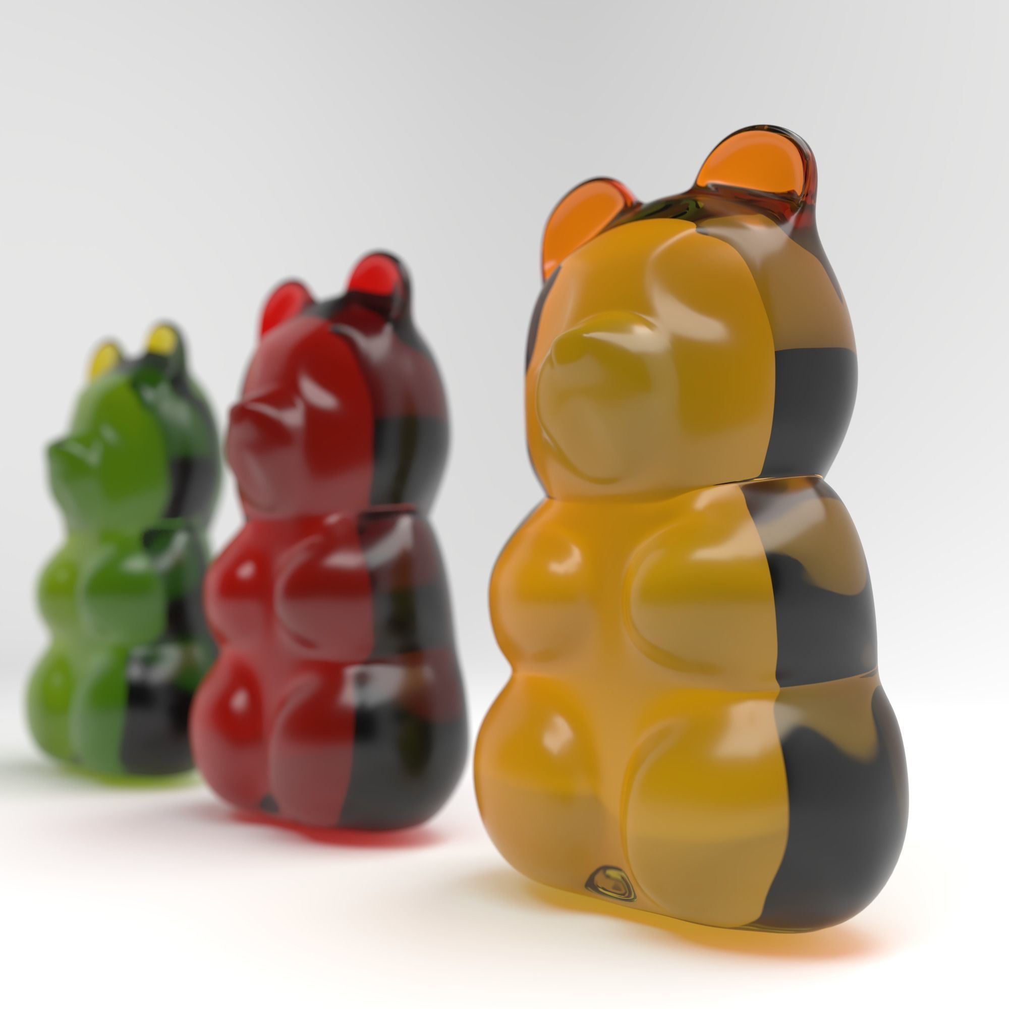 GUMMY BEAR Low-poly 3D model_1