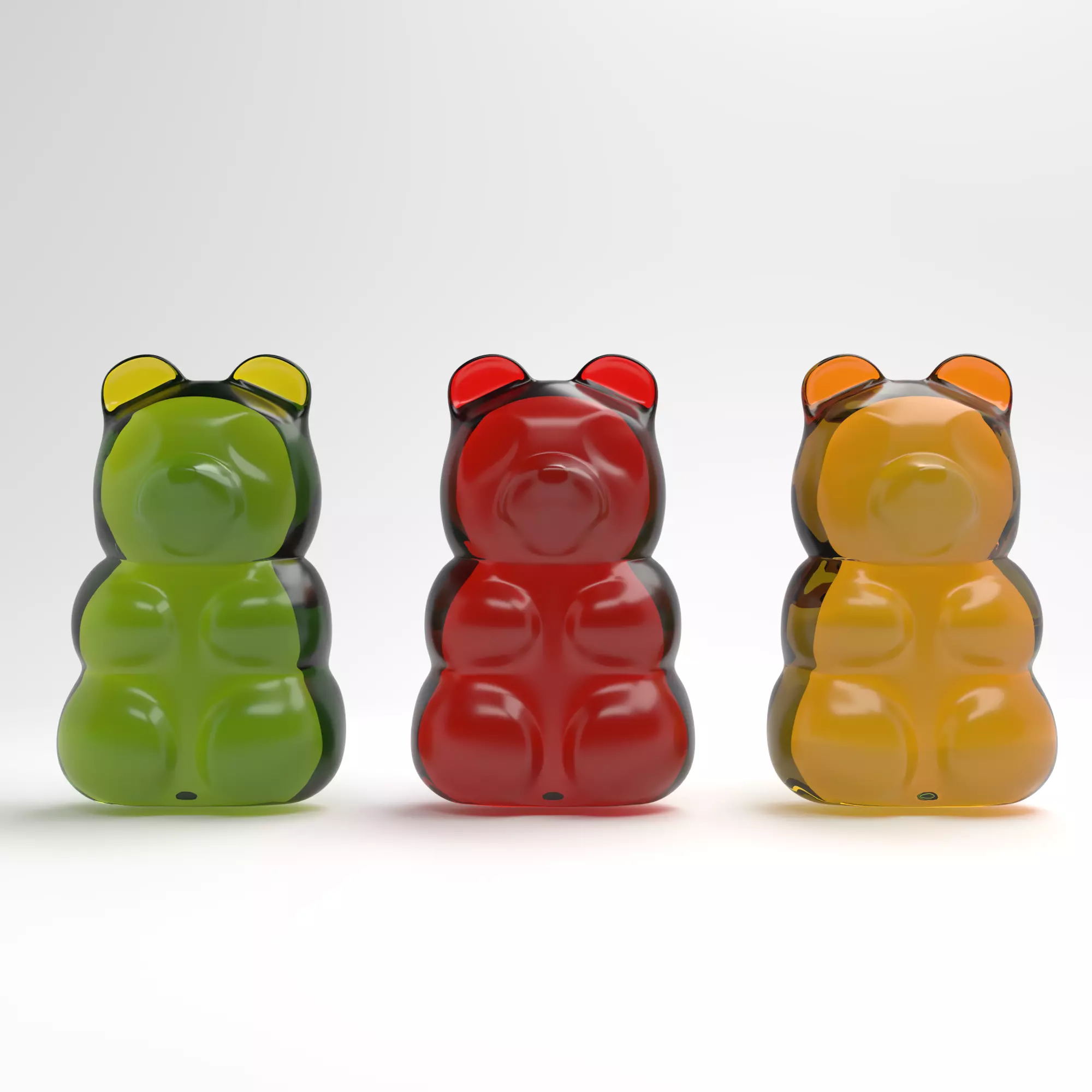GUMMY BEAR Low-poly 3D model_0