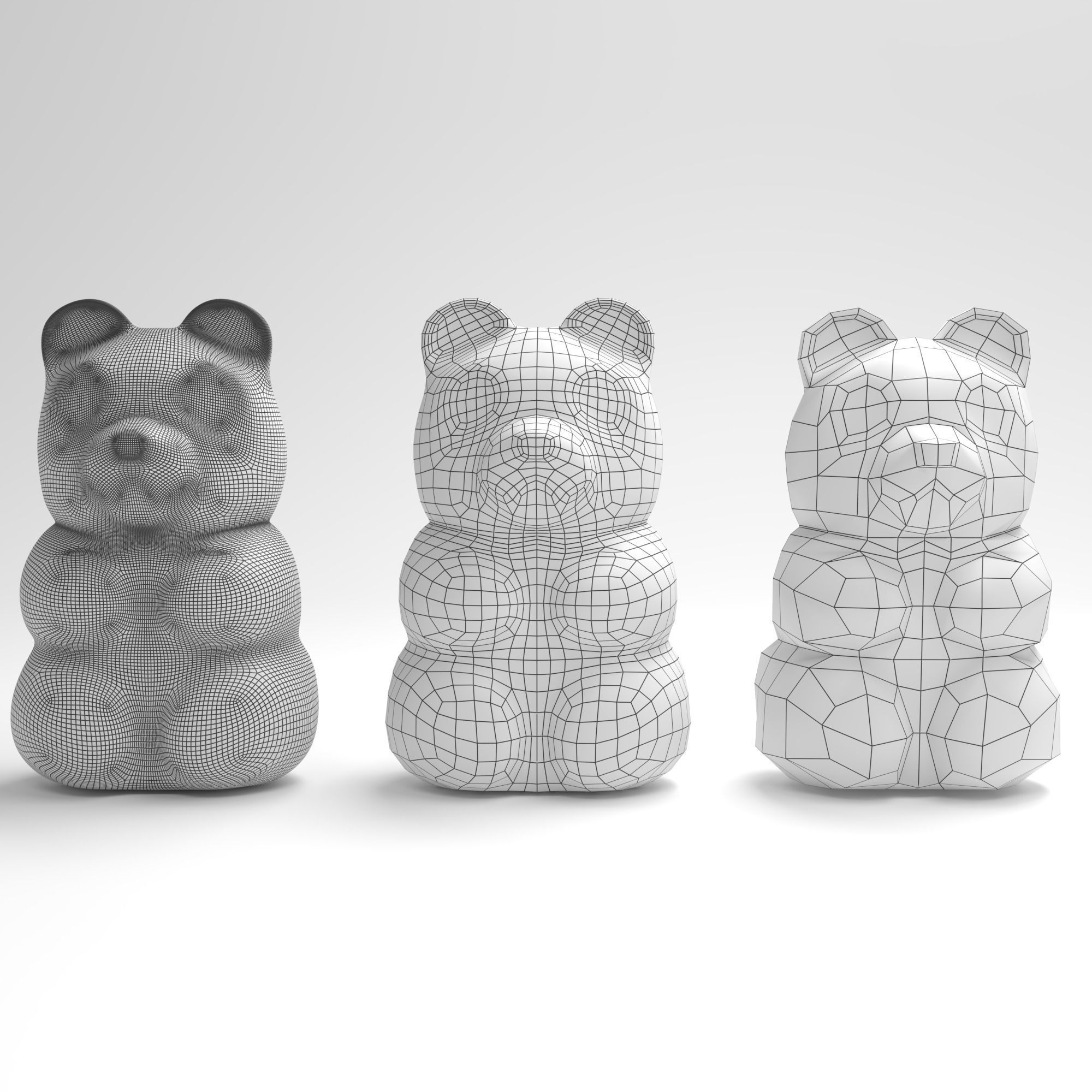 GUMMY BEAR Low-poly 3D model_3