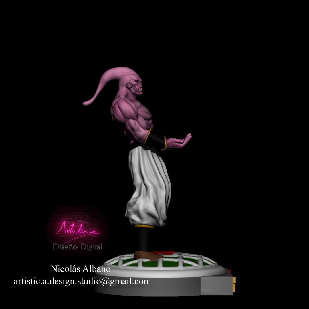 Majin Boo - Joystick and cellphone support 3D print model_3