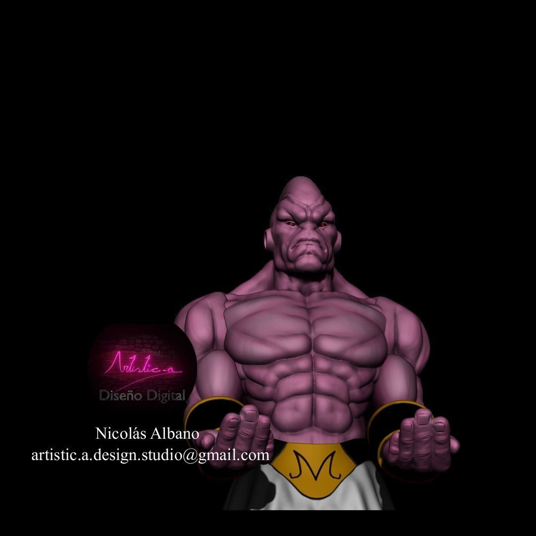 Majin Boo - Joystick and cellphone support 3D print model_2