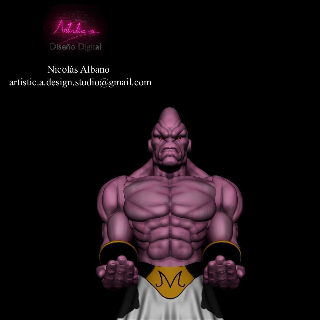 Majin Boo - Joystick and cellphone support 3D print model_5