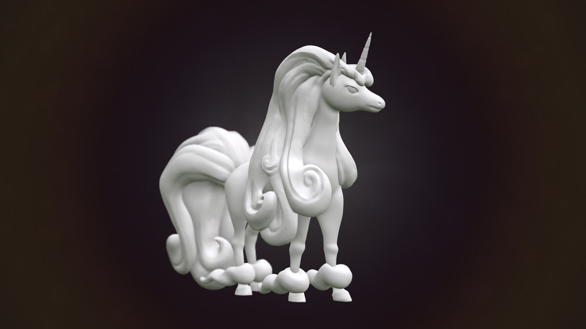 Rapidash Galar 3D model fan Pokemon 3D print model_2
