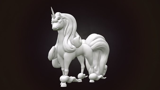 Rapidash Galar 3D model fan Pokemon 3D print model