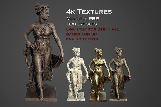 The Dancing Girl  statue Low-poly 3D model
