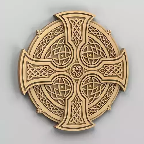 Round rosette 037 Celtic 3D model