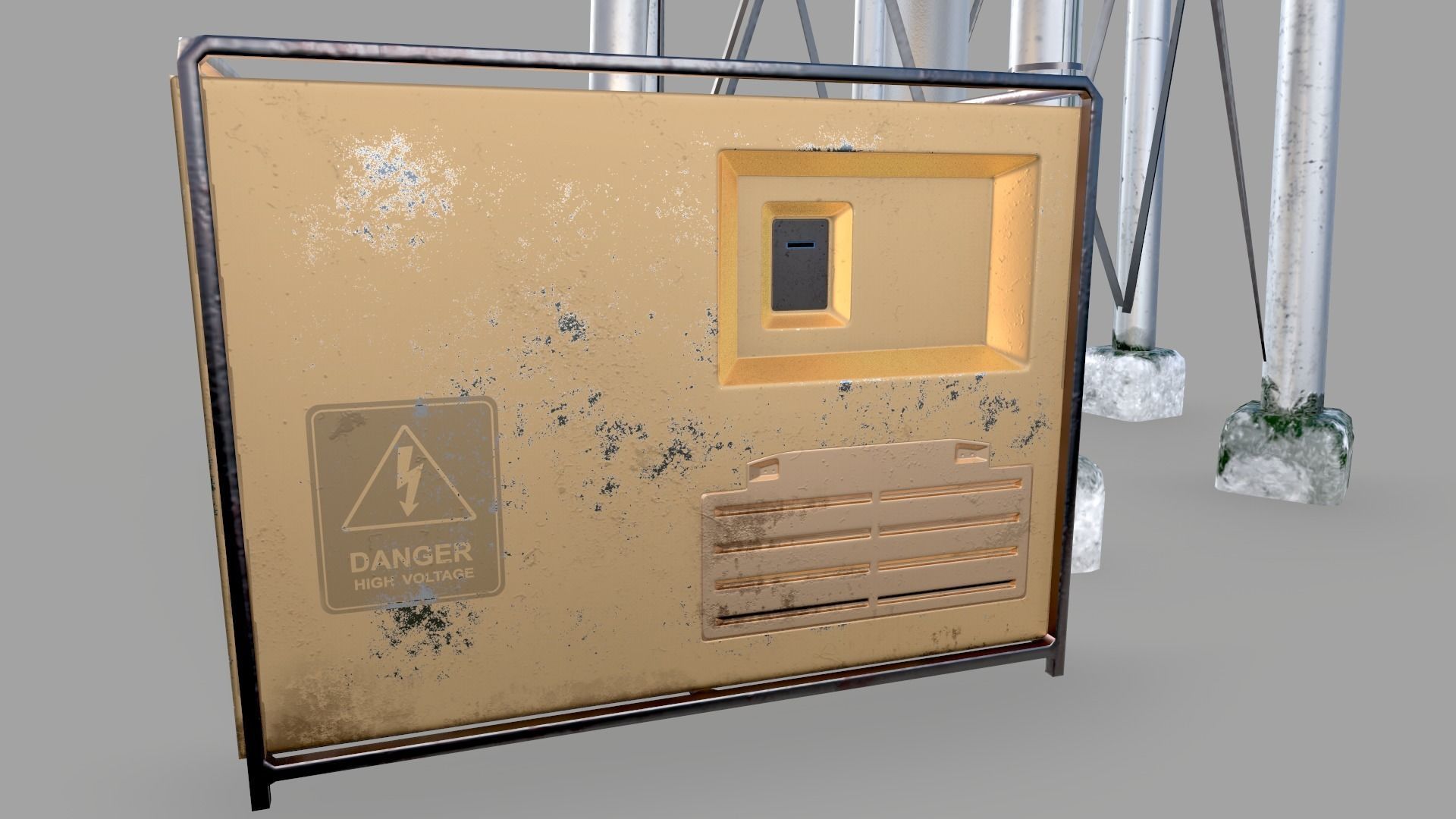 Water Tower  Low-poly 3D model_14