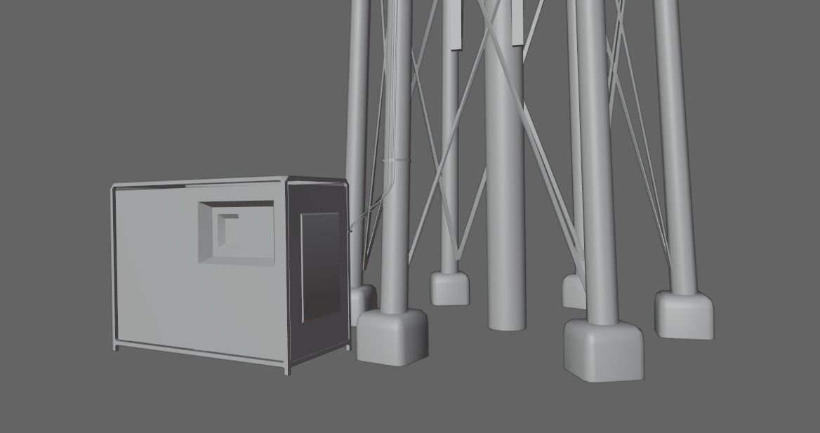 Water Tower  Low-poly 3D model_24