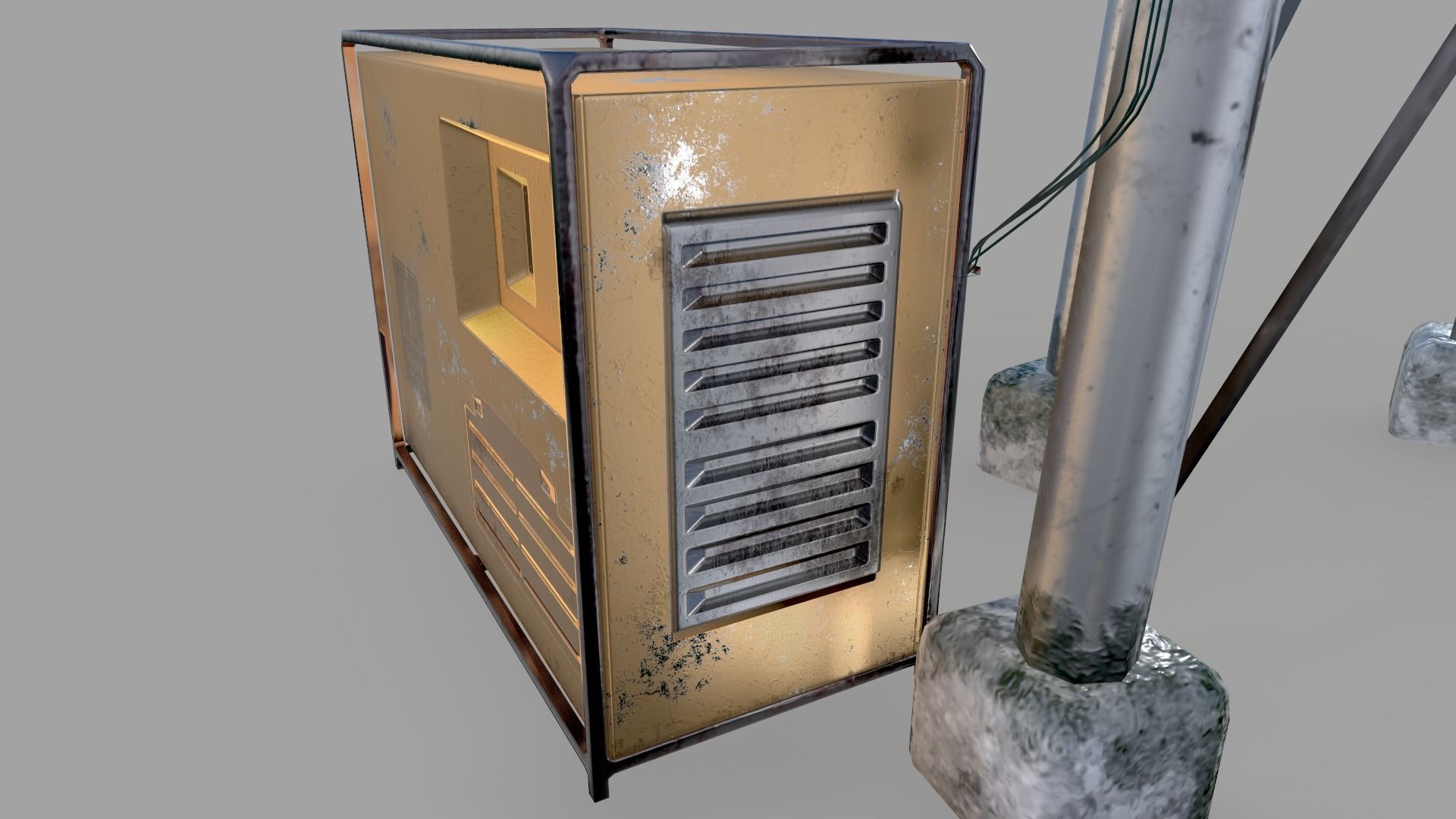 Water Tower  Low-poly 3D model_15