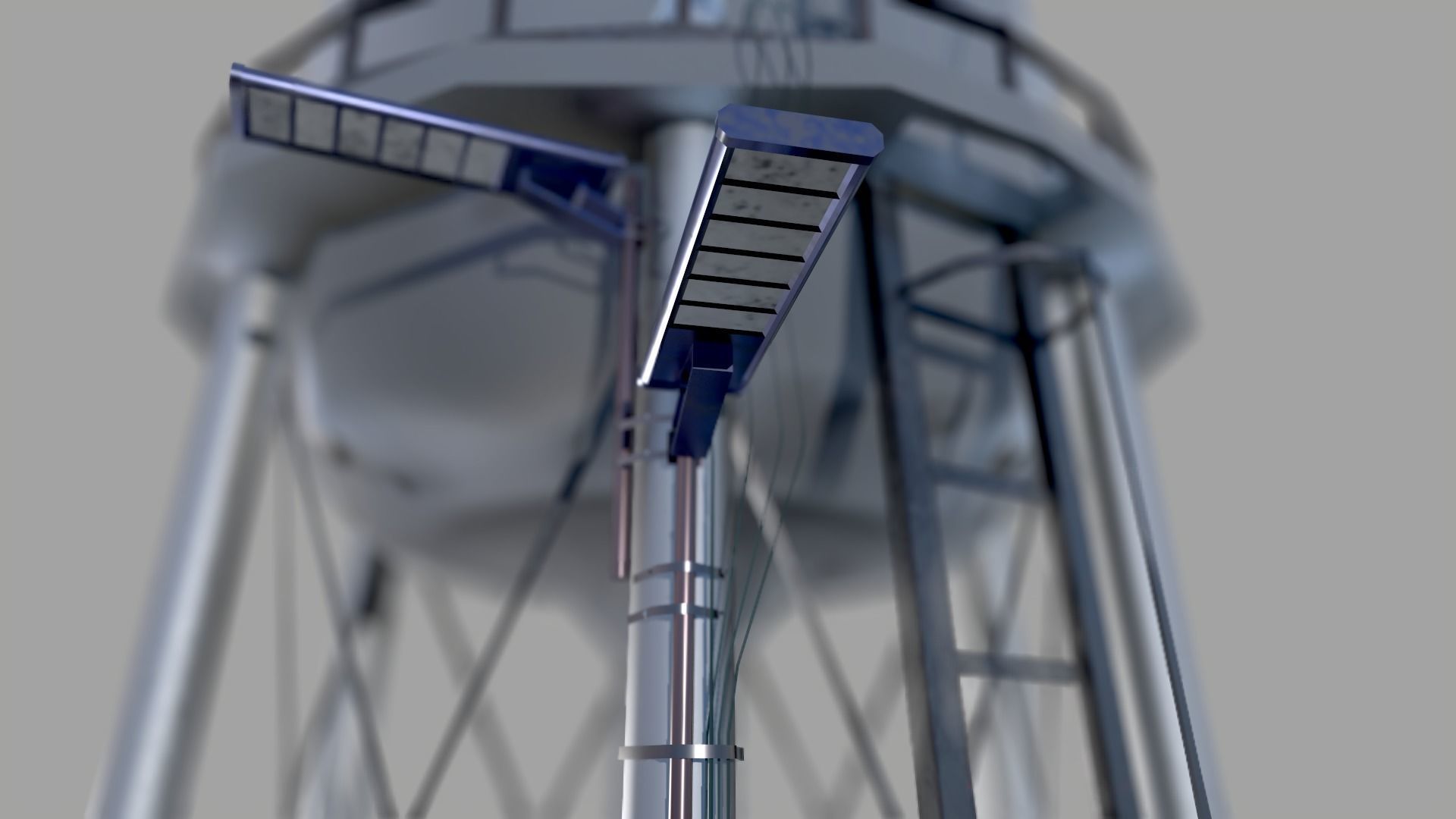 Water Tower  Low-poly 3D model_5