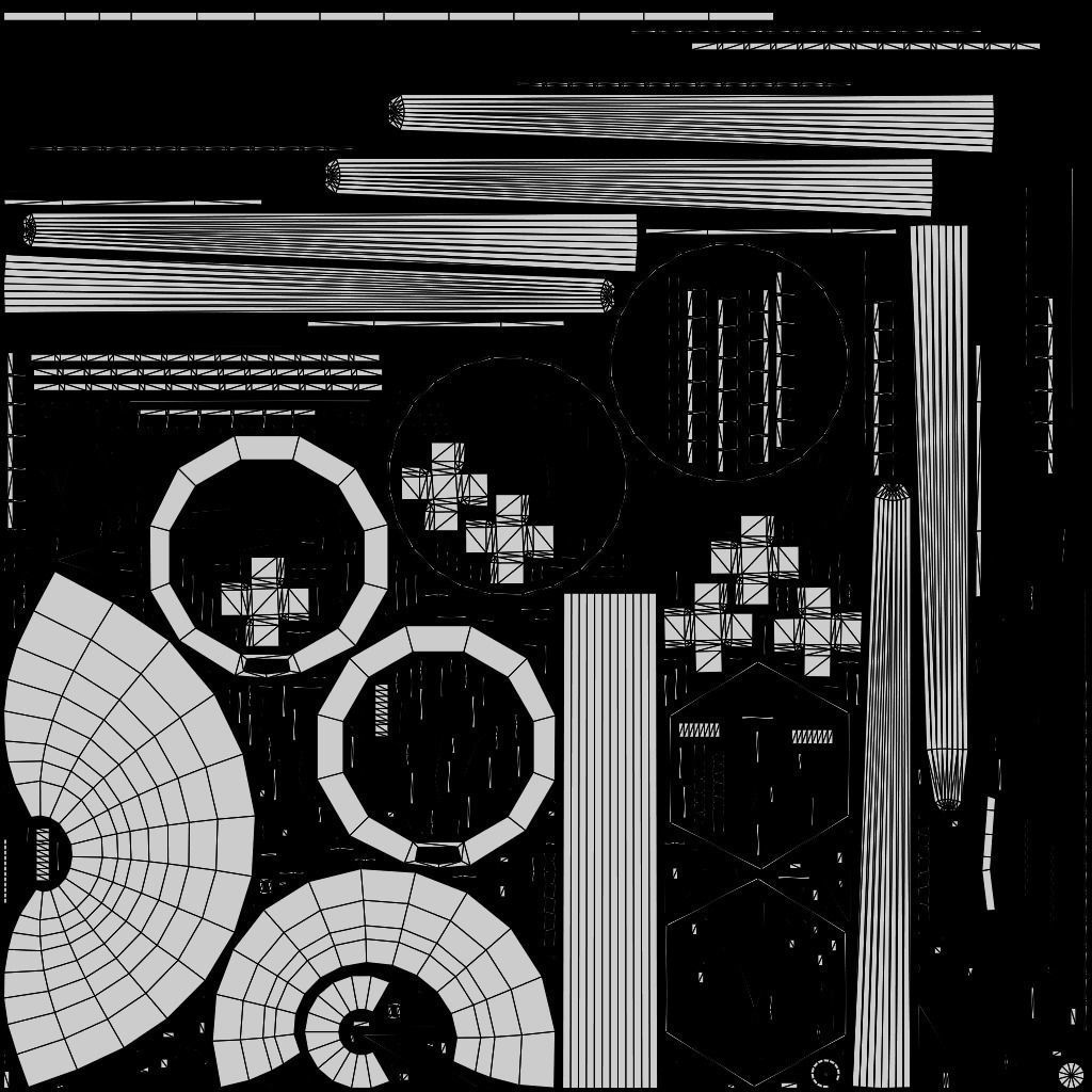 Water Tower  Low-poly 3D model_30