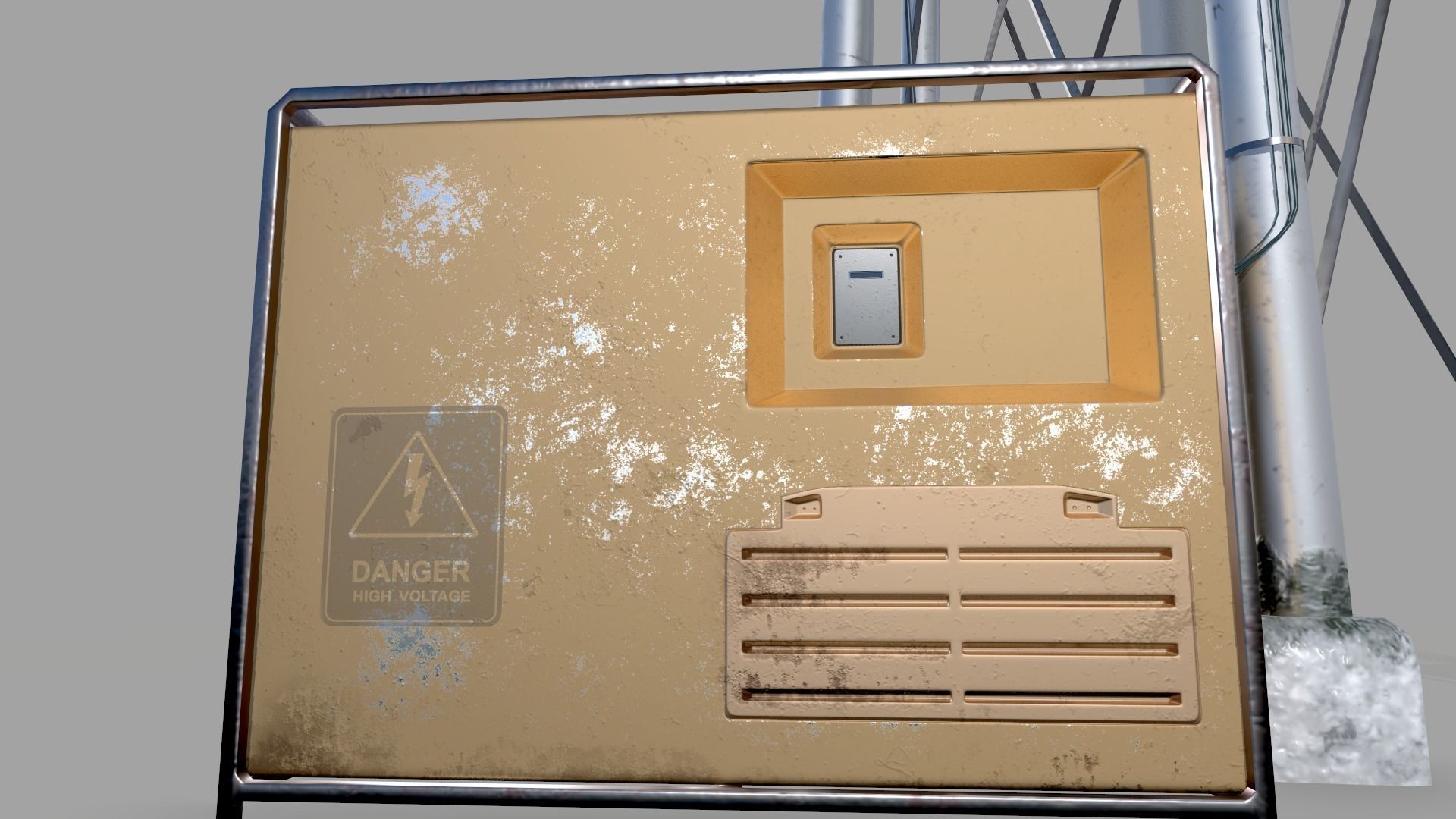 Water Tower  Low-poly 3D model_16