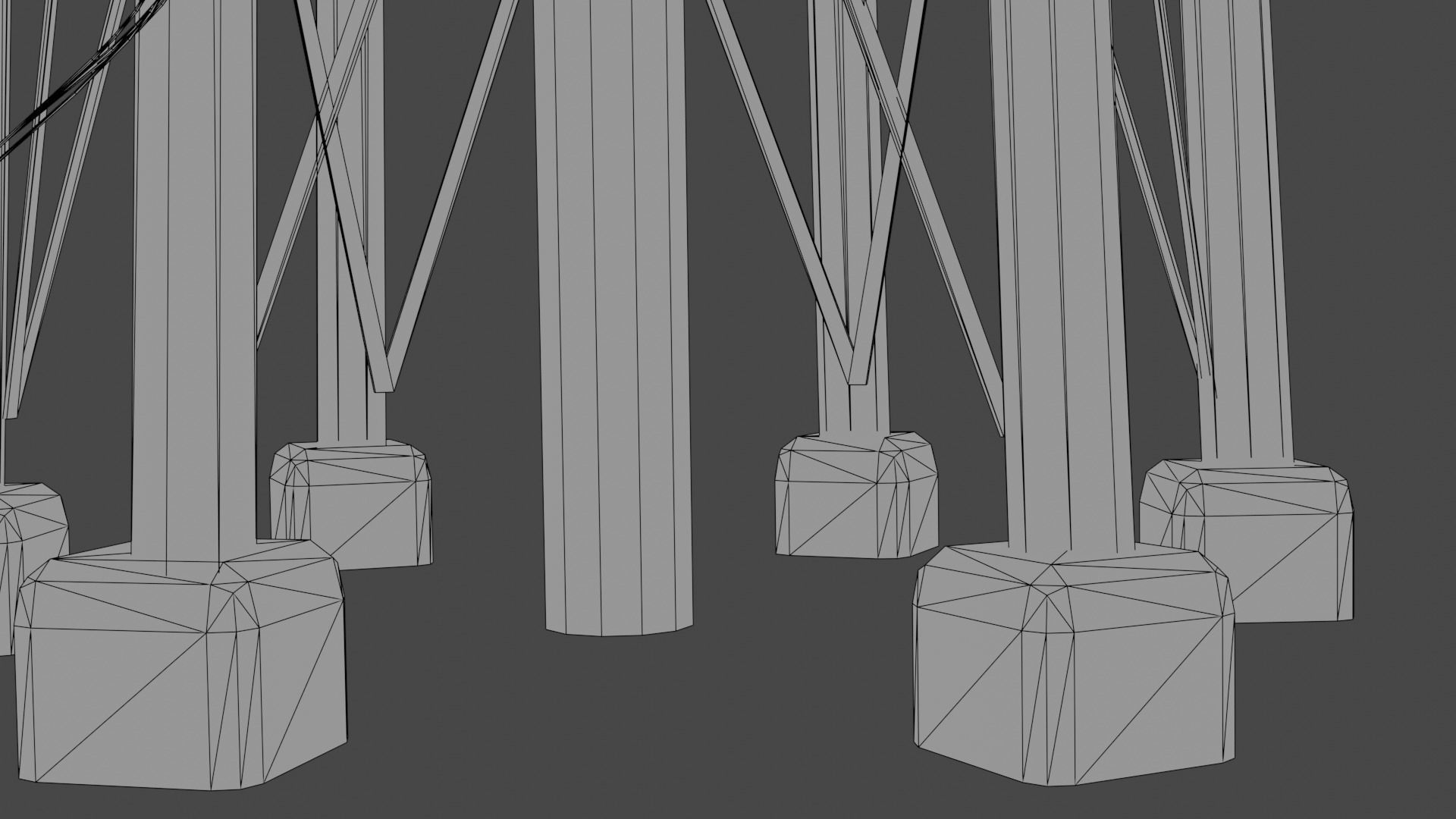 Water Tower  Low-poly 3D model_29