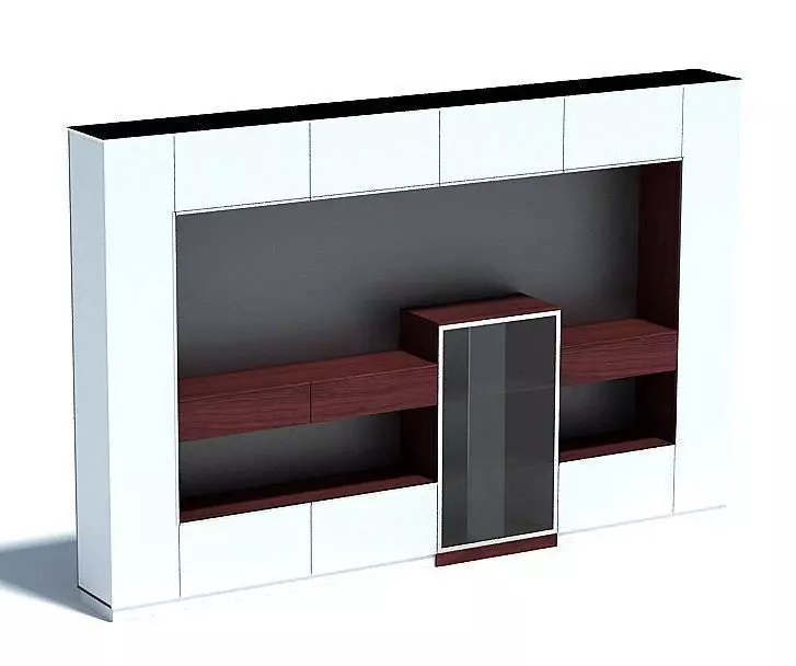 Multi Level Shelving Unit 3D model_0