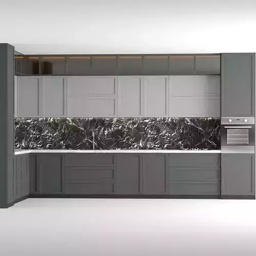 kitchen2 electric oven with glass door 3D model