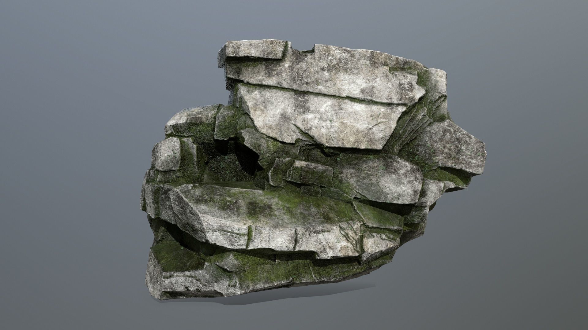 rocks rock Low-poly 3D model_16