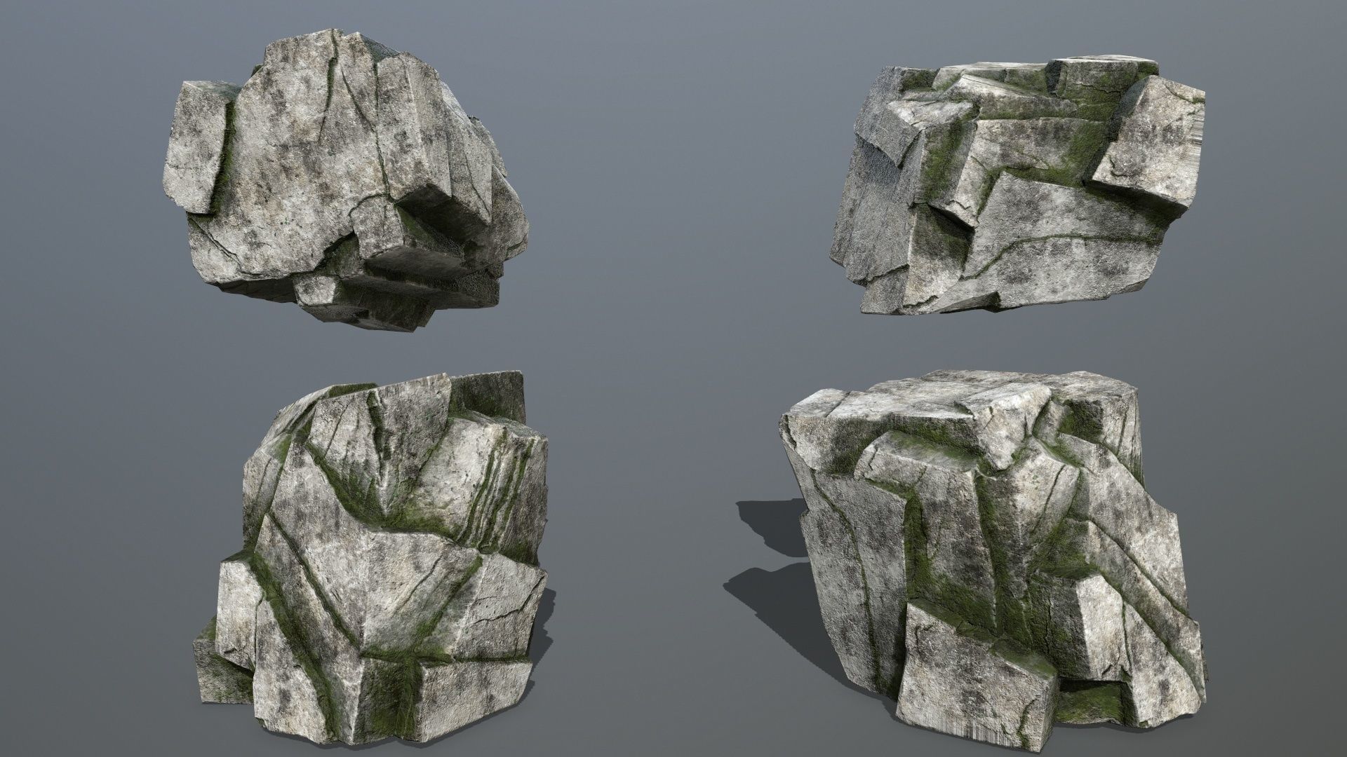 rocks rock Low-poly 3D model_7