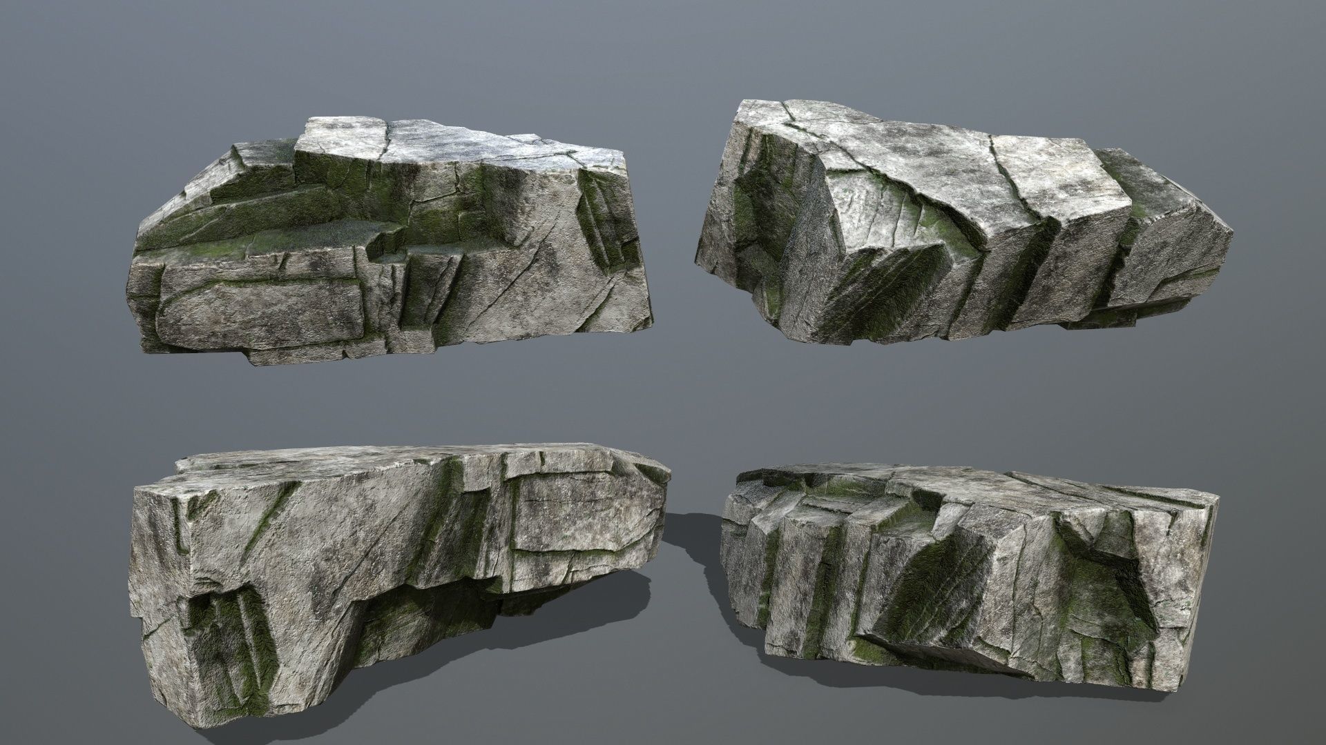 rocks rock Low-poly 3D model_11