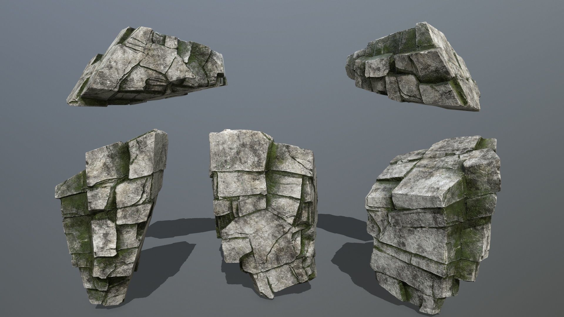 rocks rock Low-poly 3D model_6