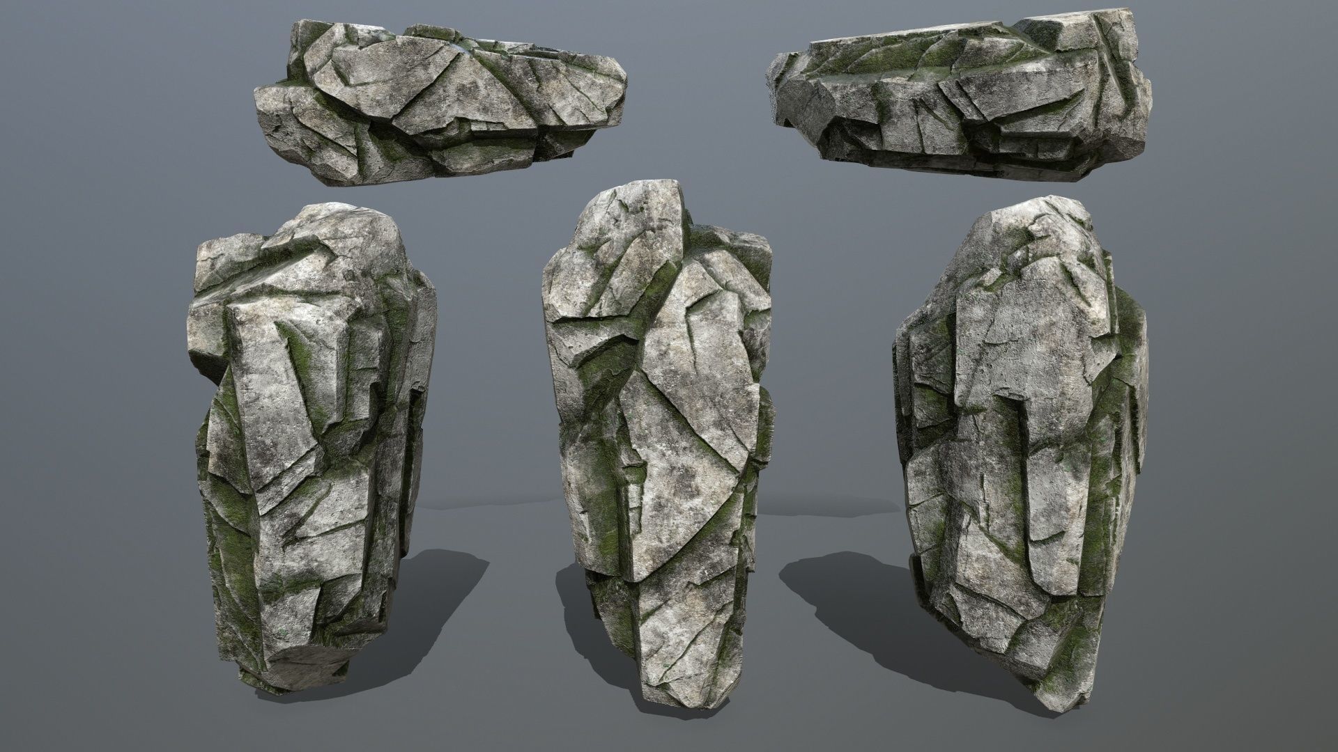 rocks rock Low-poly 3D model_3
