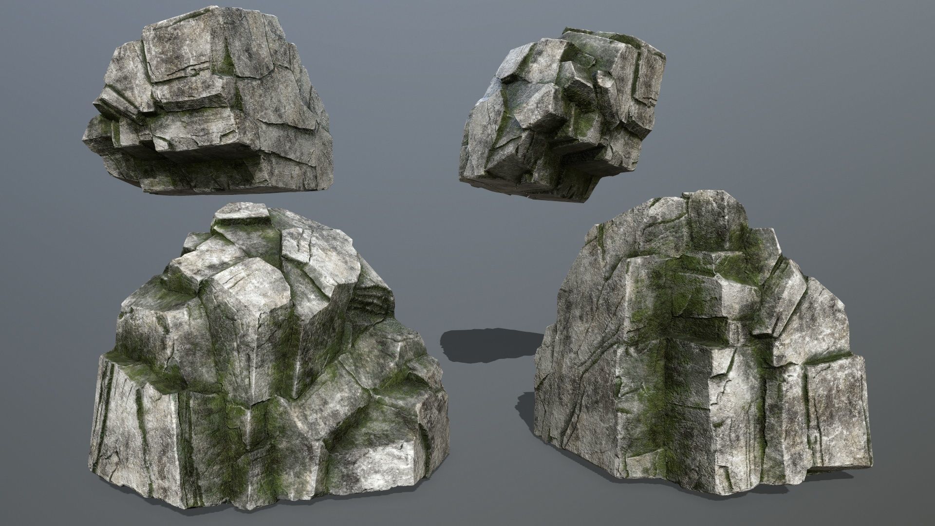 rocks rock Low-poly 3D model_8