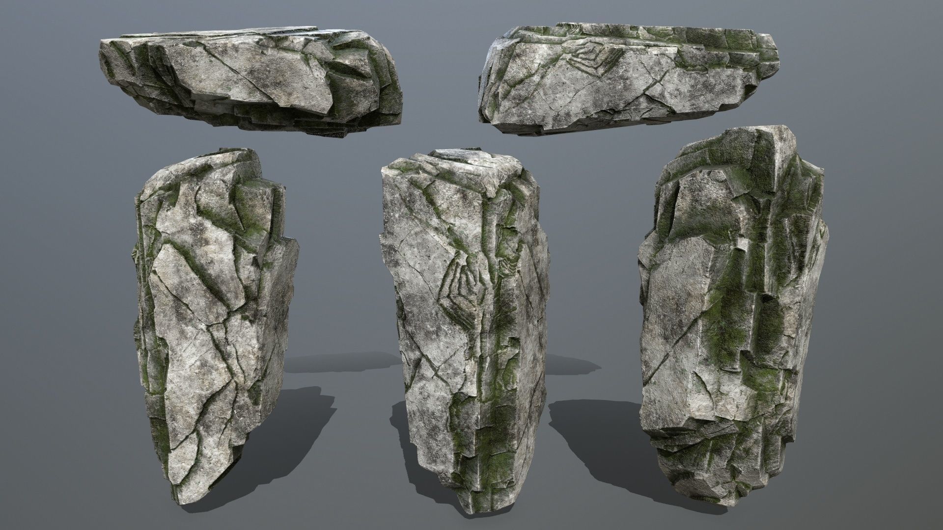 rocks rock Low-poly 3D model_2