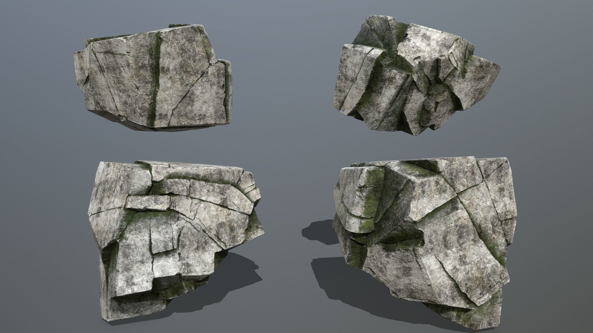 rocks rock Low-poly 3D model_5