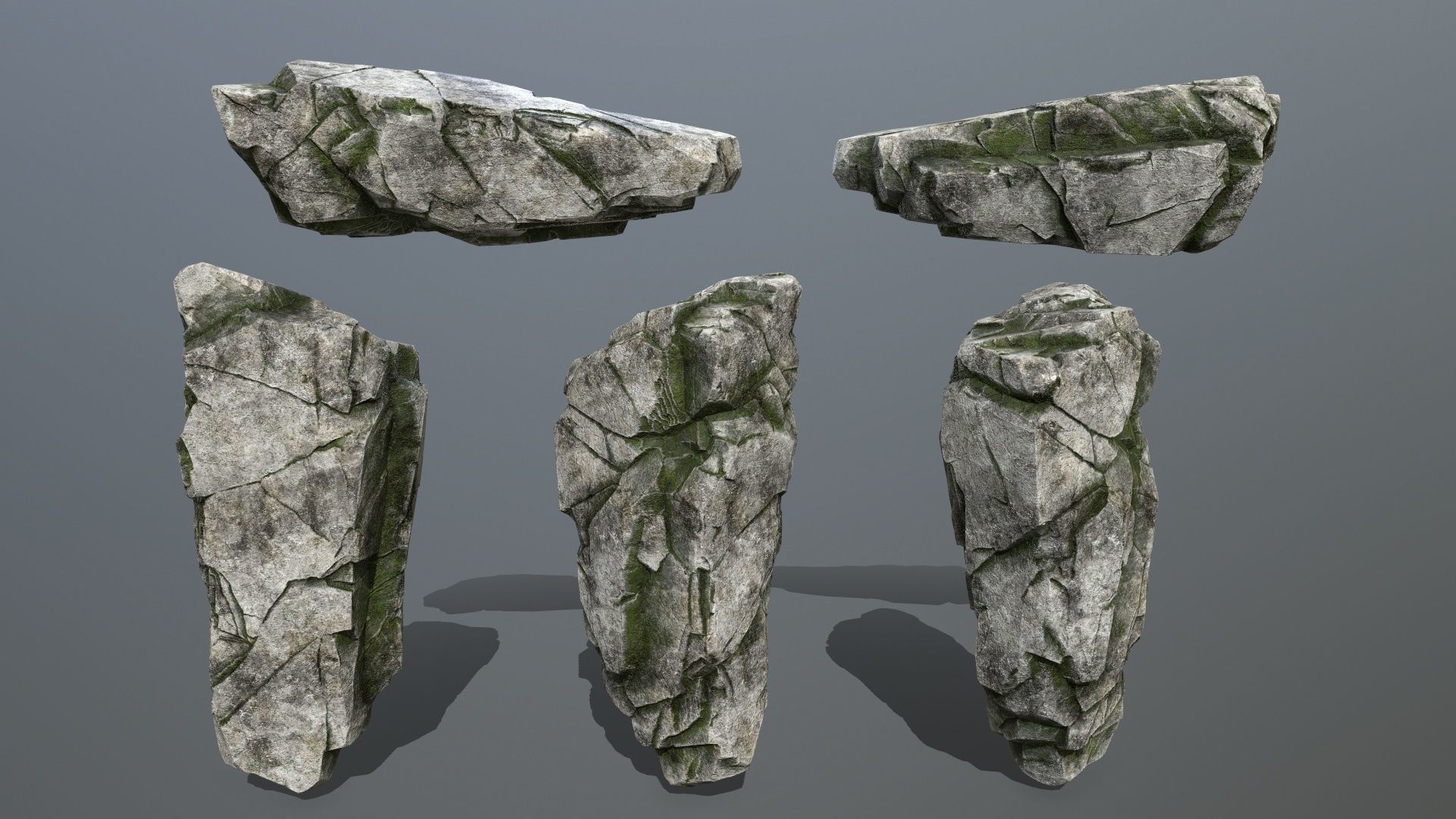 rocks rock Low-poly 3D model_1