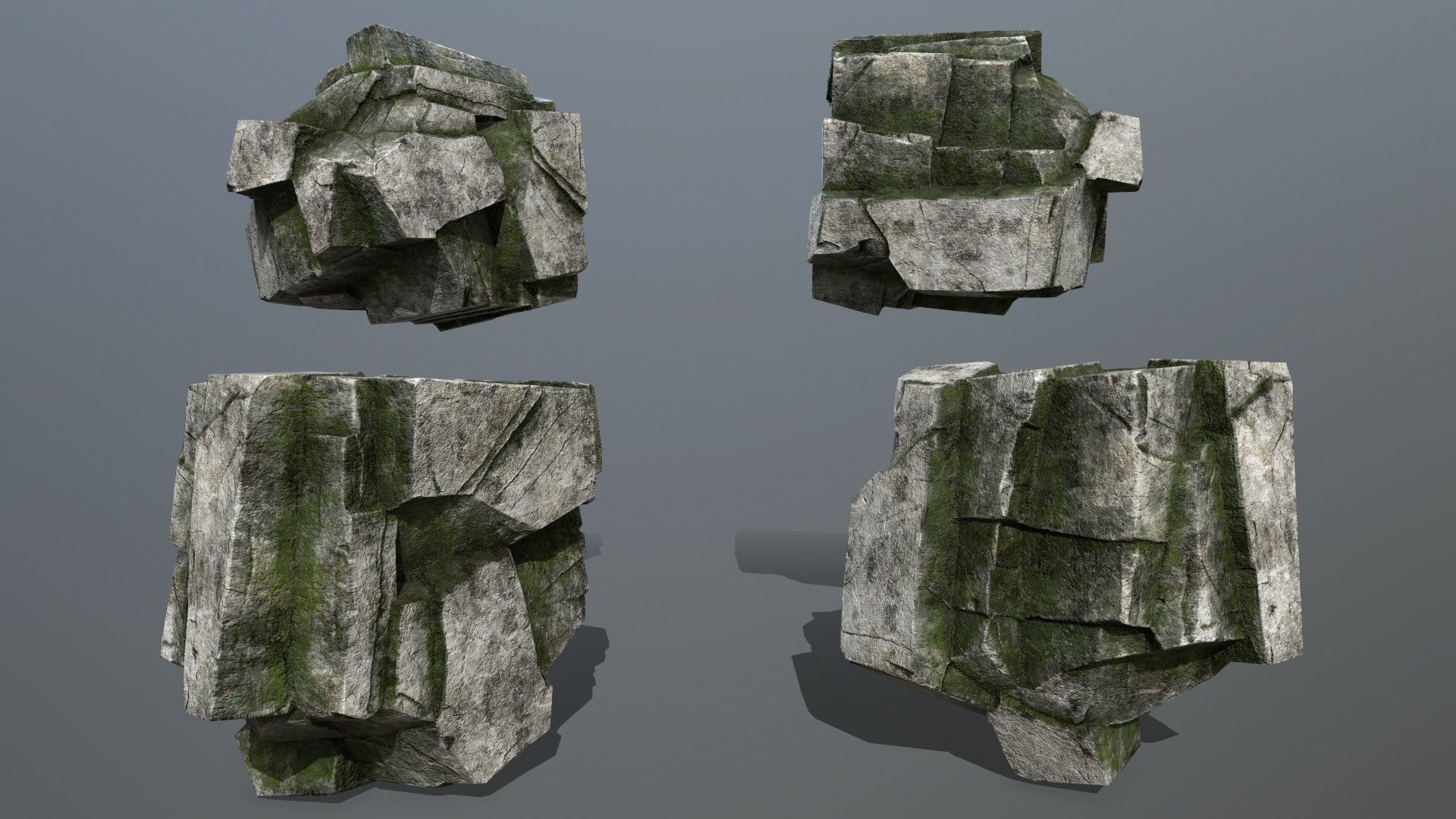 rocks rock Low-poly 3D model_9