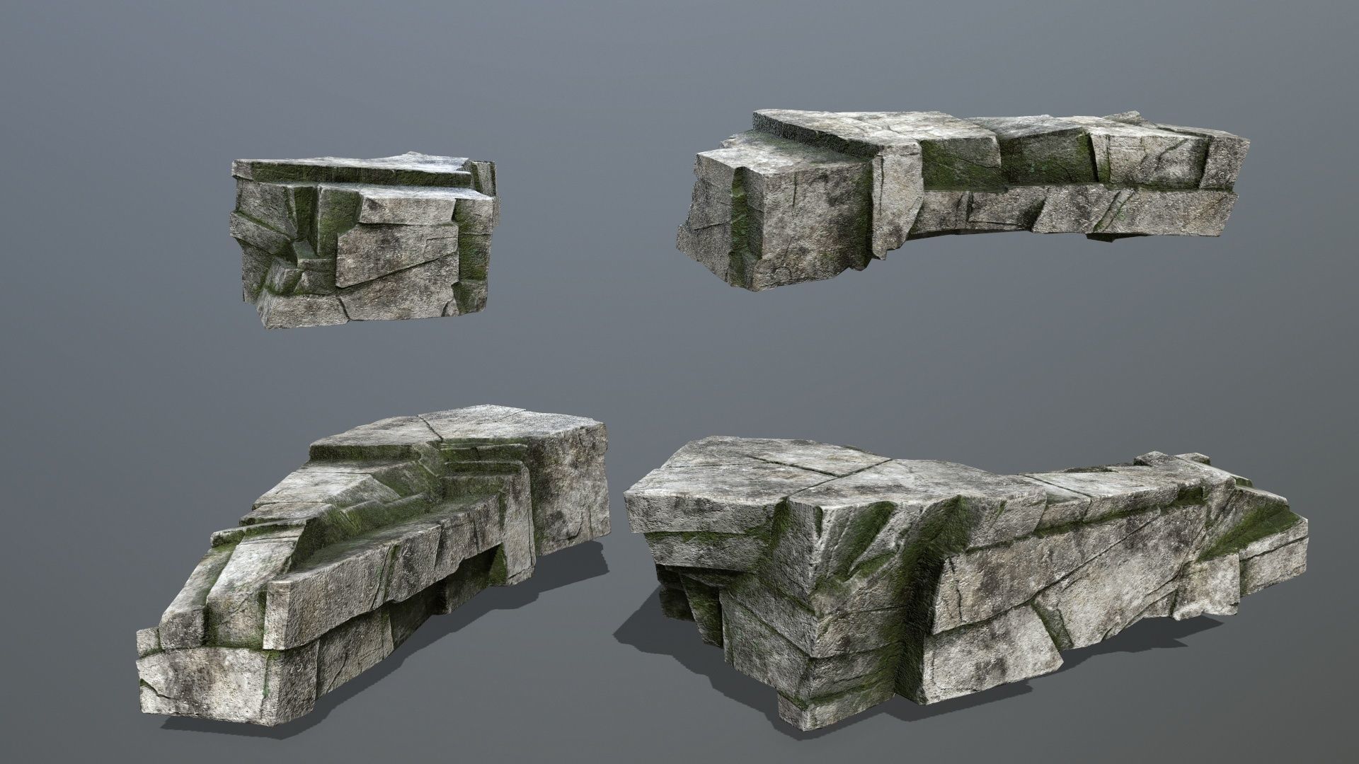 rocks rock Low-poly 3D model_12