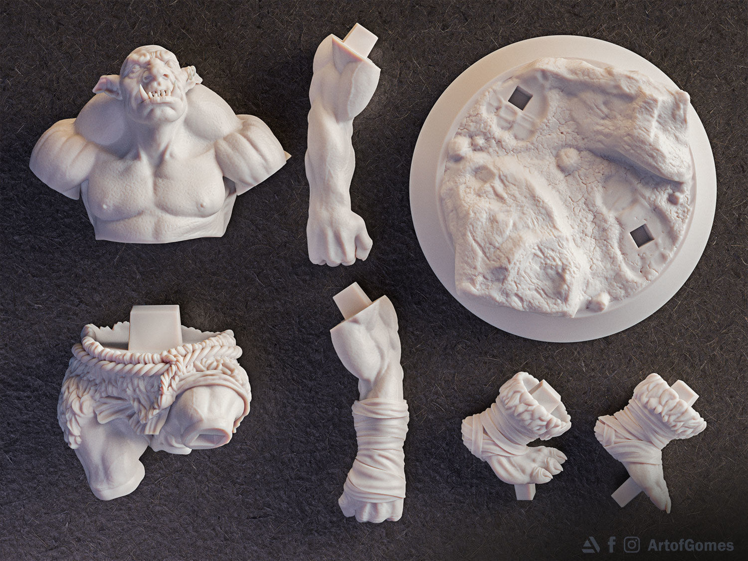Troll Tablet Support Free STL Free 3D print model_3