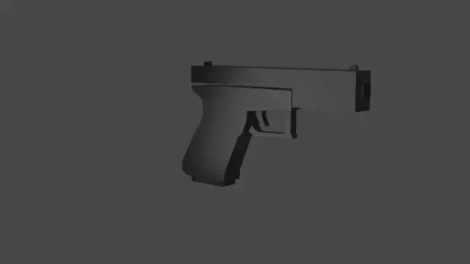 Glock 3D LOW POLY MODEL gun