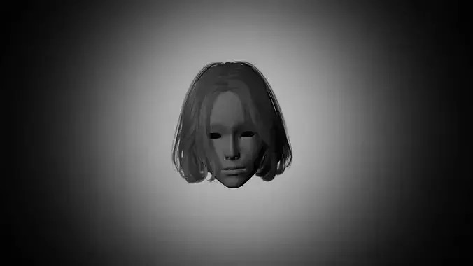 Hair for games Low-poly 3D model