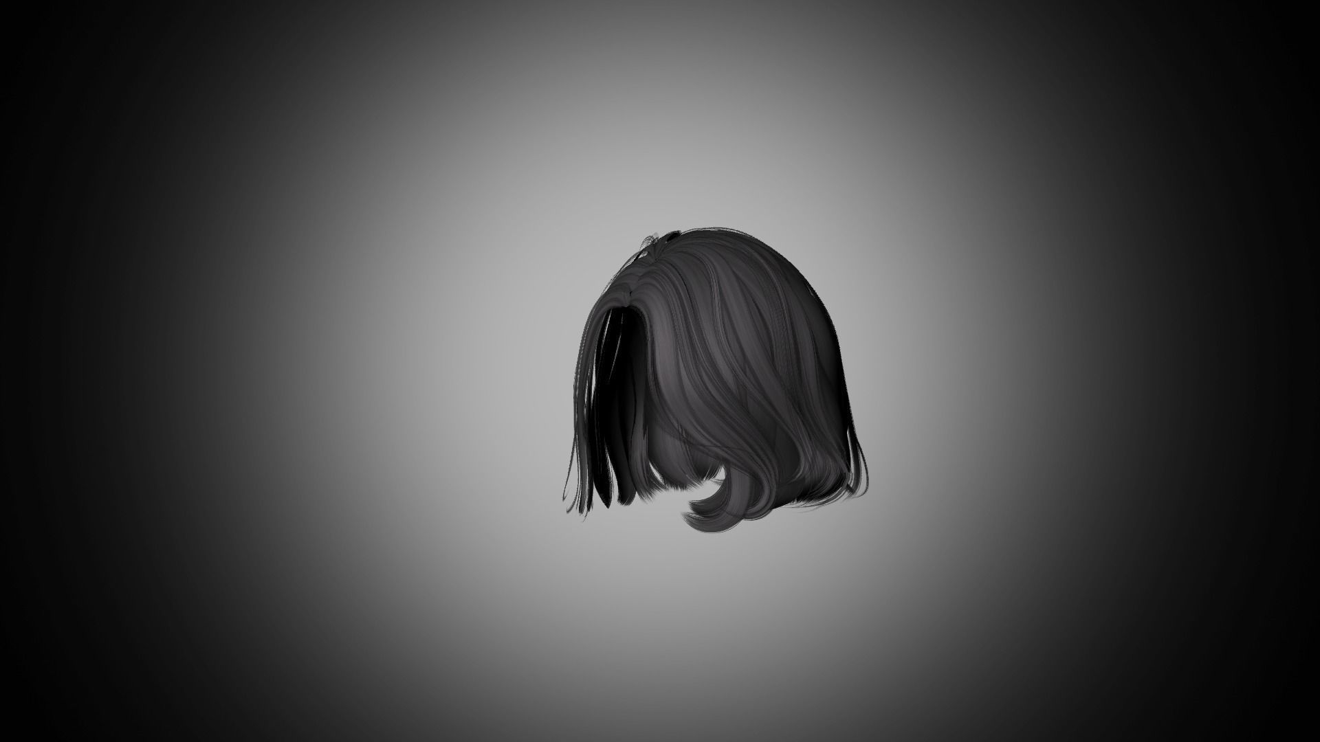 Hair for games Low-poly 3D model Low-poly 3D model_2