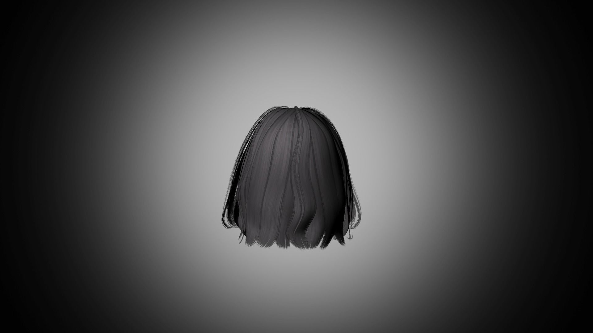 Hair for games Low-poly 3D model Low-poly 3D model_3
