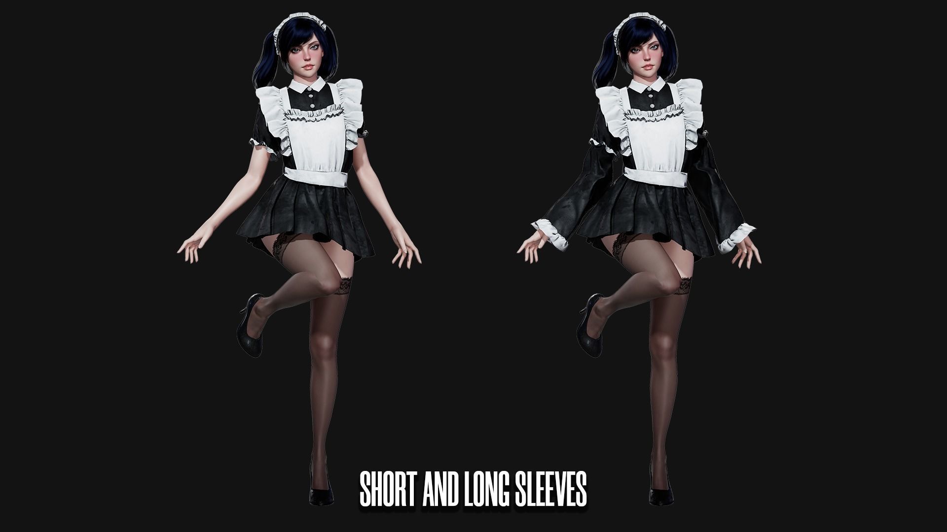 Maid - Game Ready Low-poly 3D model_5