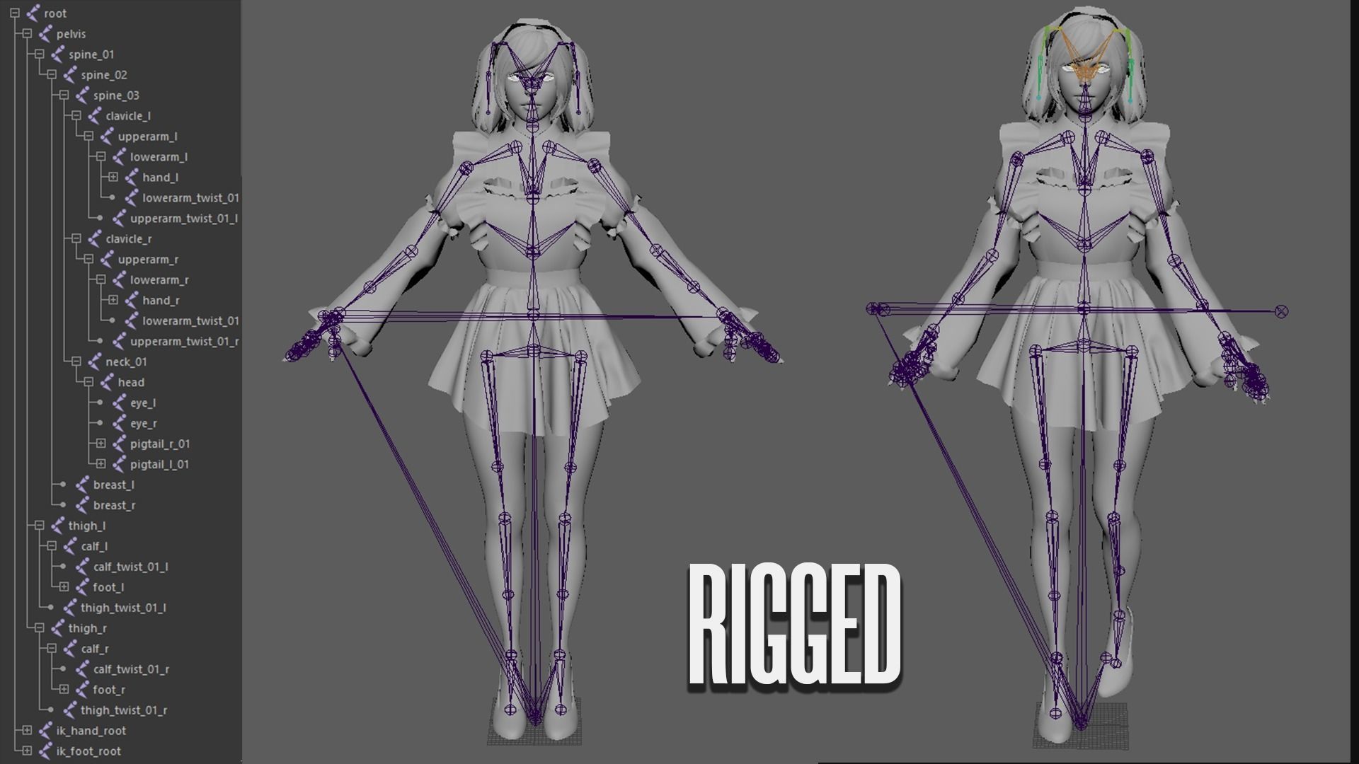 Maid - Game Ready Low-poly 3D model_8