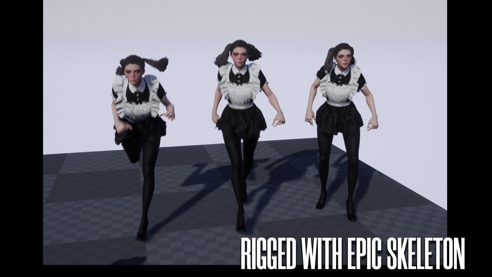 Maid - Game Ready Low-poly 3D model_11