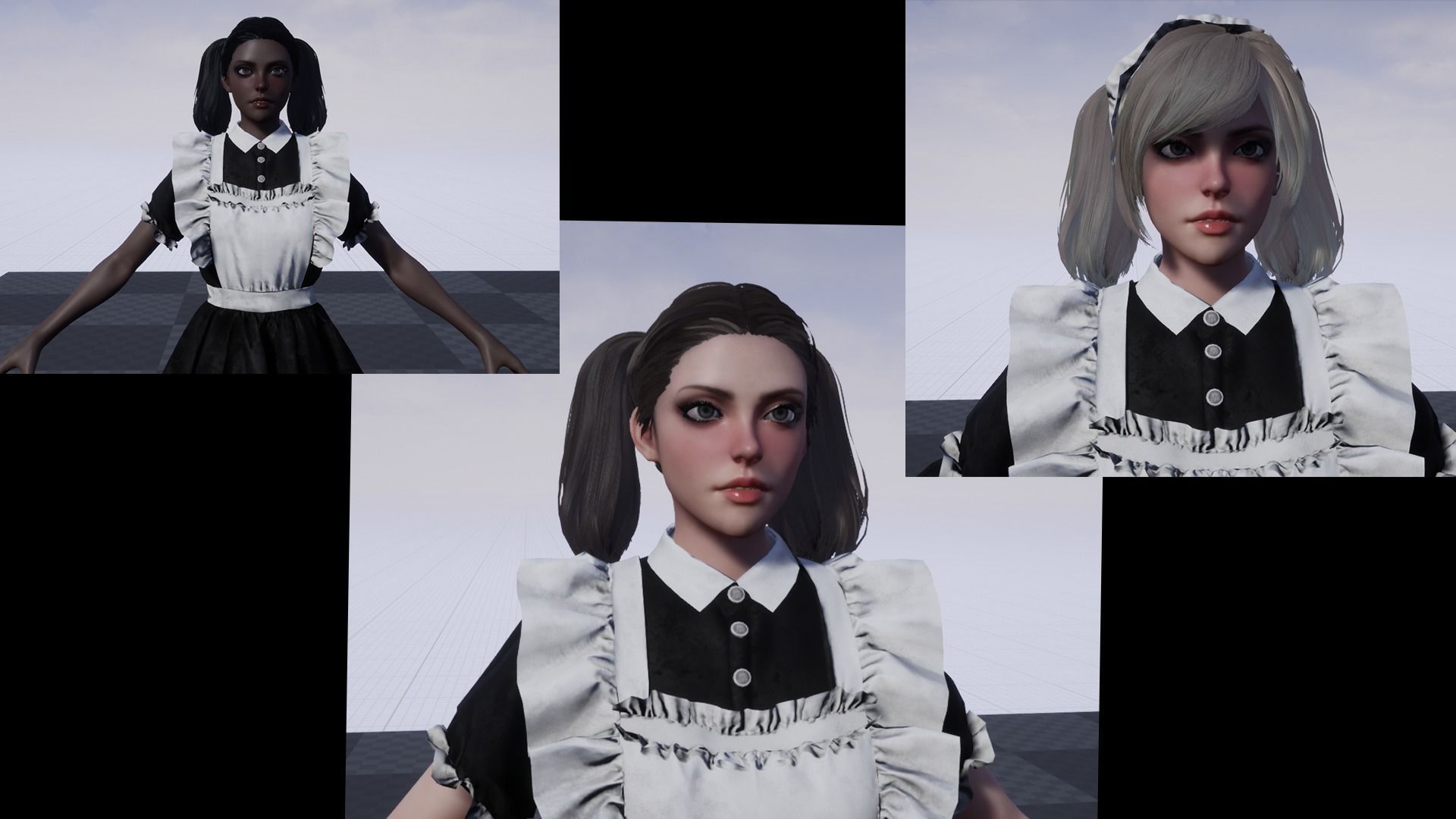 Maid - Game Ready Low-poly 3D model_12
