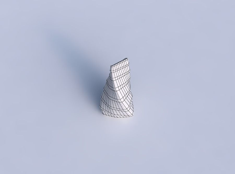 Vase twist puffy tipped triangle with horizontal inverted layers 3D print model_6