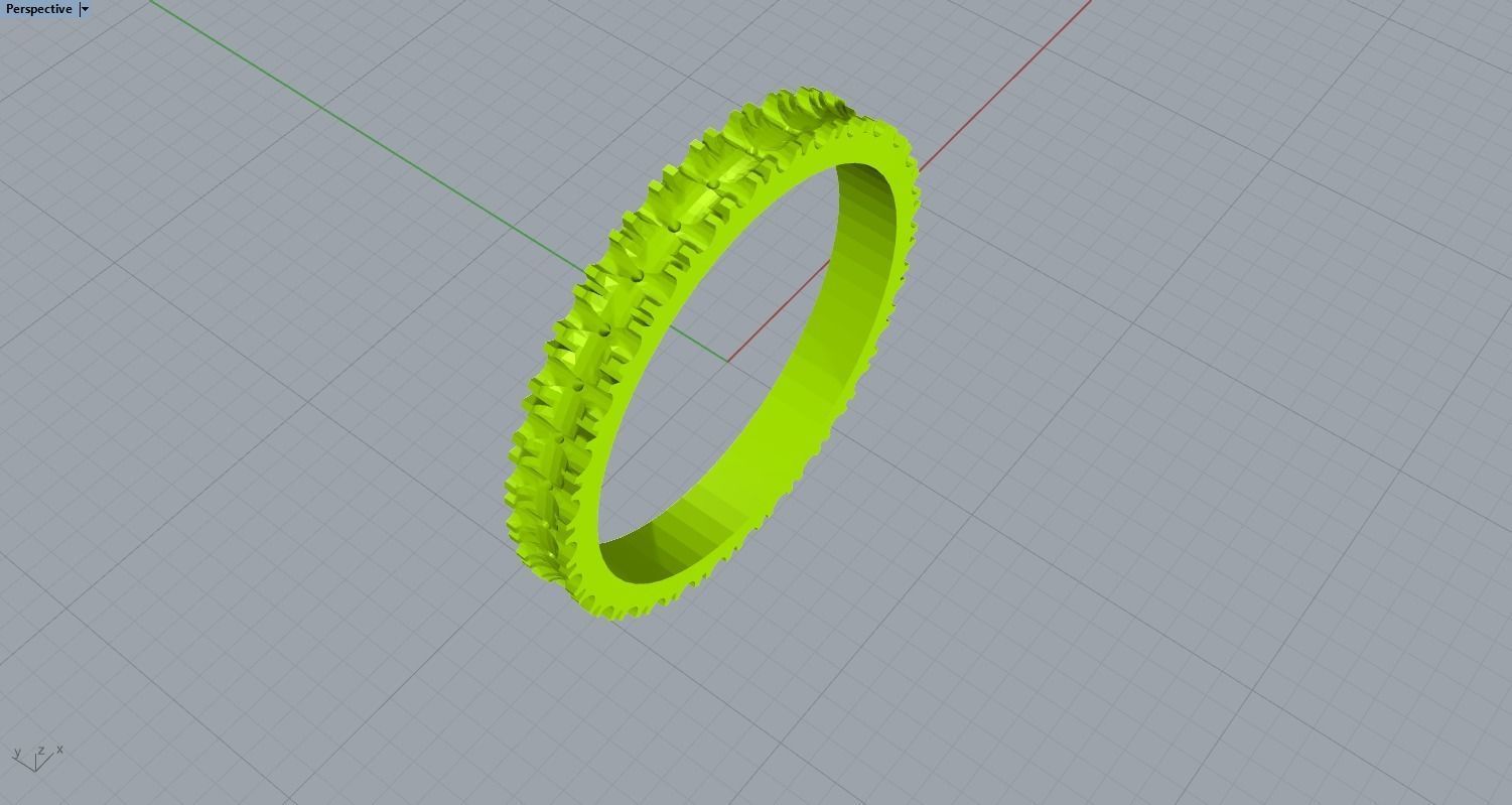  Beautiful ring with diamonds 3D print model_6