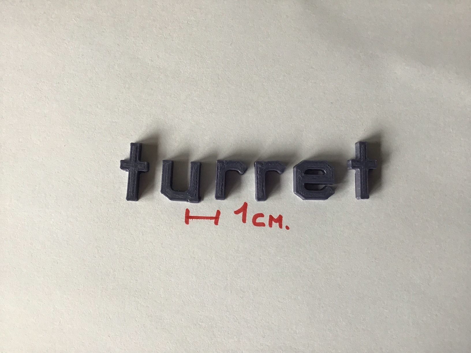 TURRET uppercase and lowercase 3D Letters STL FILE 3D print model_5