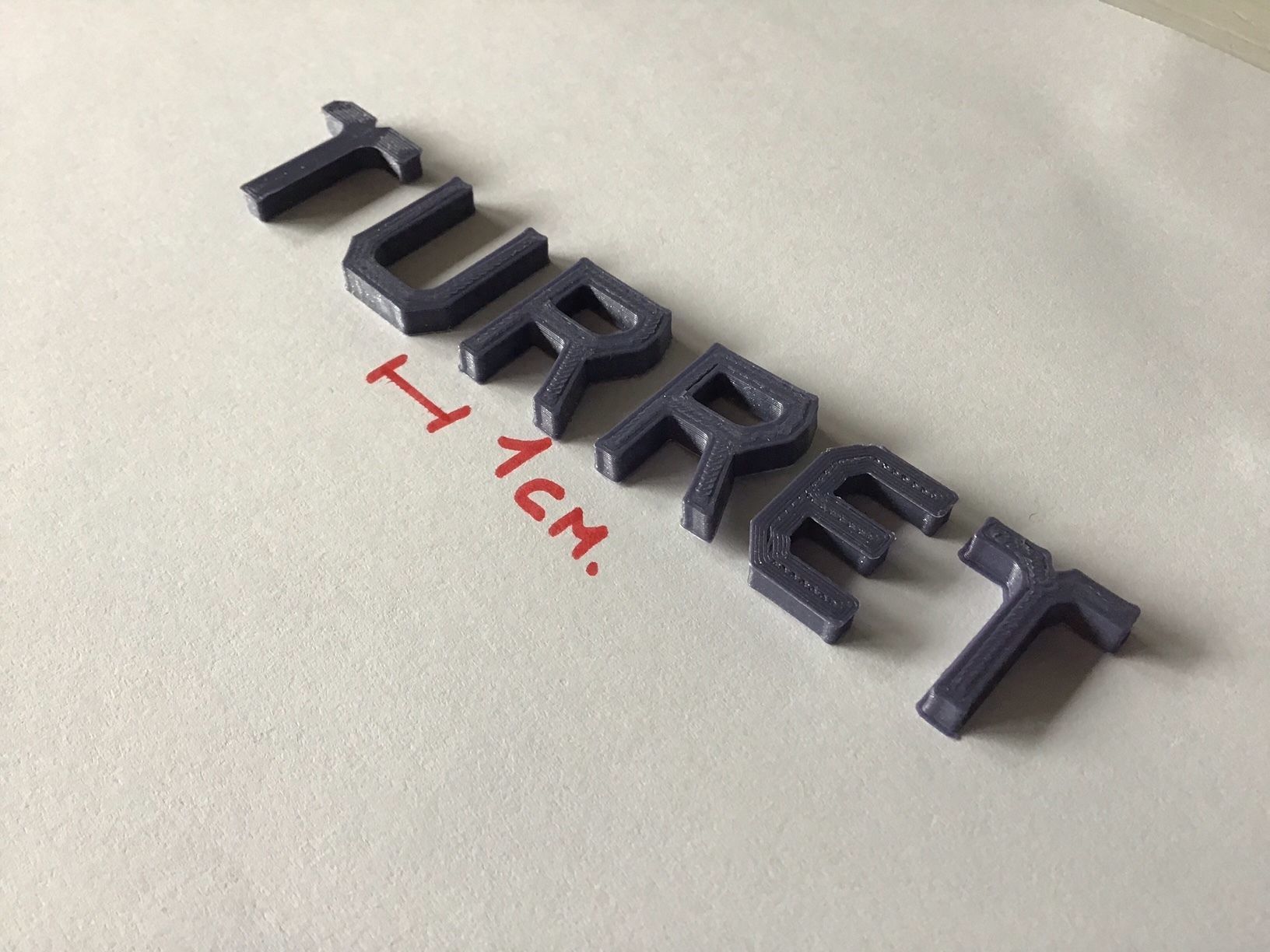 TURRET uppercase and lowercase 3D Letters STL FILE 3D print model_4