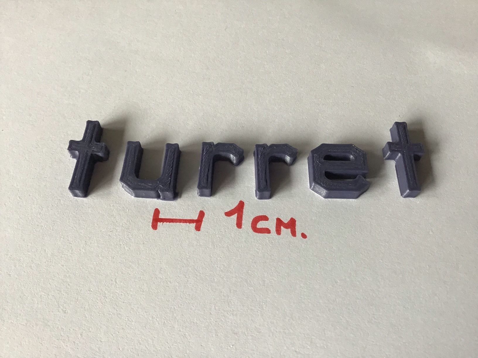 TURRET uppercase and lowercase 3D Letters STL FILE 3D print model_6