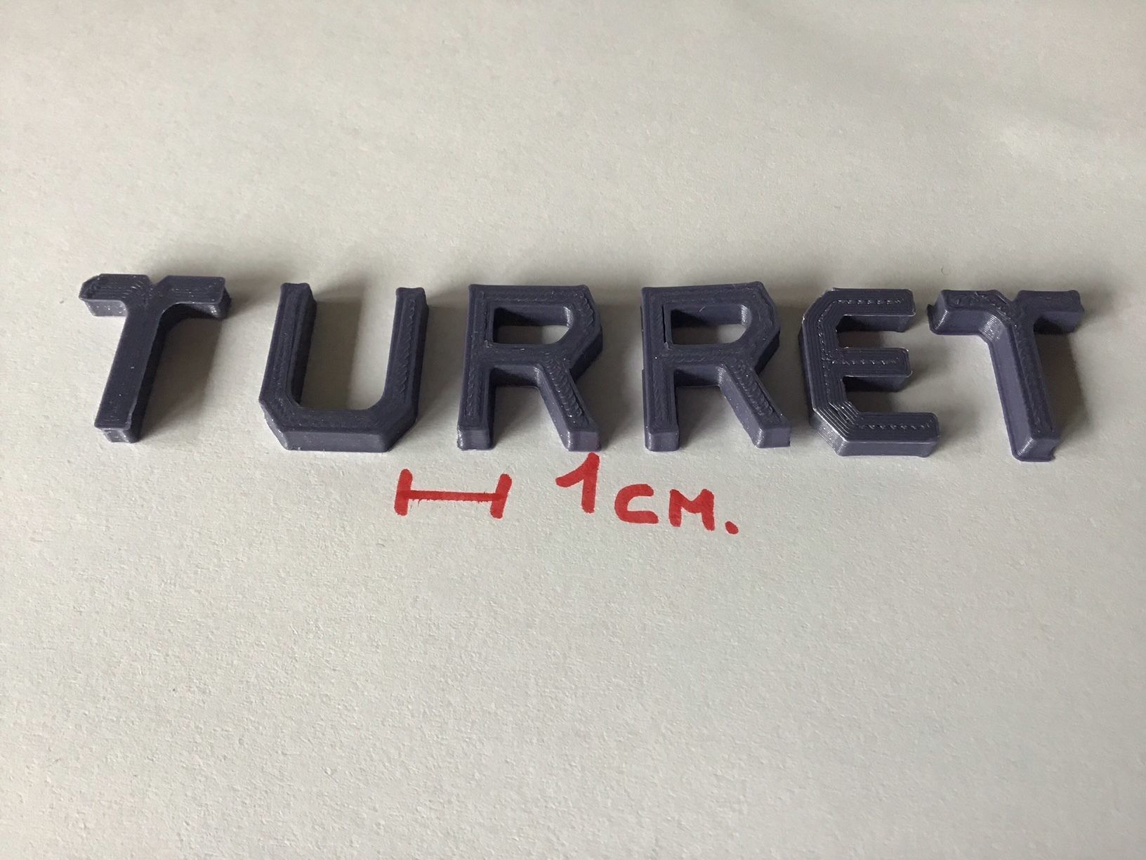TURRET uppercase and lowercase 3D Letters STL FILE 3D print model_3